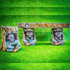 Pixie Goblin Garden Bench and