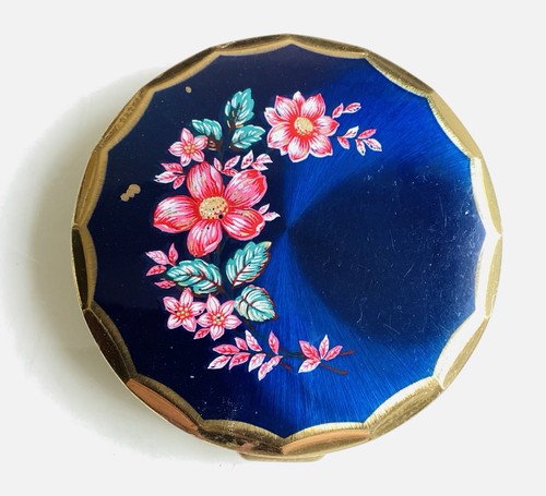 Vintage stratton compact blue - vintage,