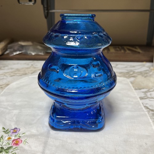 Vintage wheaton blue pot - blue,