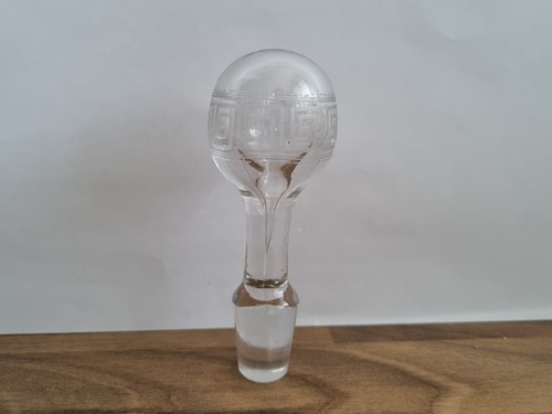 Antique hand blown clear glass - blown,
