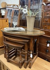 Old Charm Oak Nest Of 3 Oval