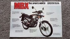 HONDA MBX50 MOTORCYCLE SALES LEAFLET BROCHURE 1980'S