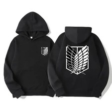 Attack on Titan Denim Hoodie Jacket Anime Cosplay Sweatshirt Hooded Coat Sweater