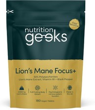 Lions Mane Supplement 4000mg with Vitamin B1 & Black Pepper, 180 Vegan Tablets