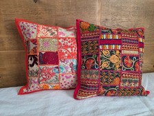 Set of 2 Indian Cushion Covers Pillow Home Decor 16x16