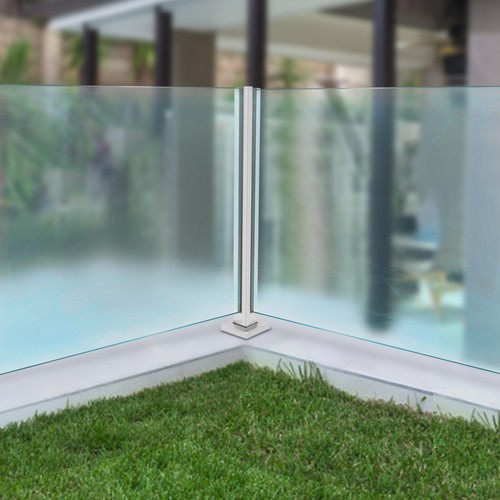 H glass railing - h,