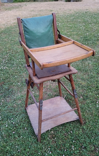 Vintage wooden high - wooden,