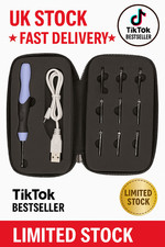 Crochet Hooks Knitting Needles LED Light Up Sewing Tools Set Kit UK 9 In 1 USB