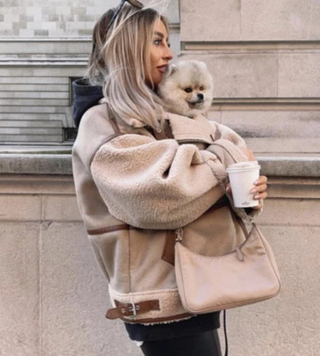 Zara aviator shearling jacket - aviator,