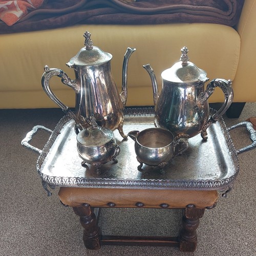Silver plated tea coffee set - set,
