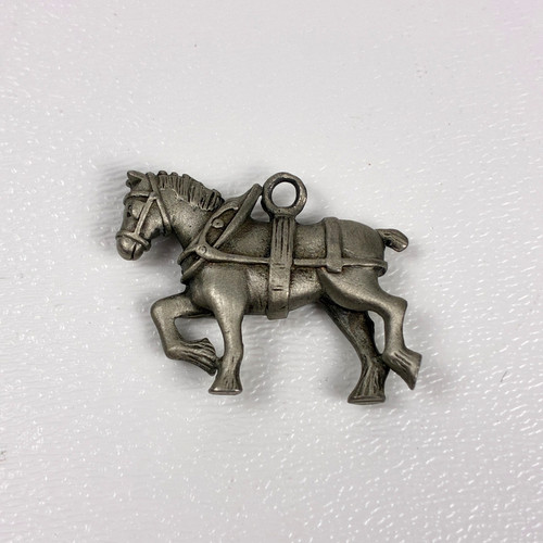 Silver tone clydesdale horse - tone,