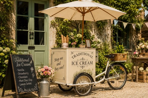Traditional ice cream bike - ,