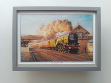 Philip Hawkins Steam Train print 'Cock O' The North'  Wood Green Station FRAMED