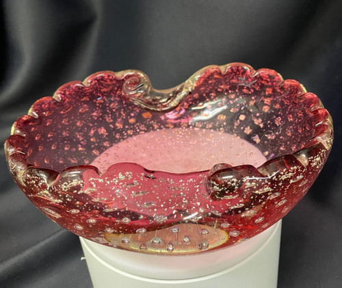 Vtg murano art - glass, pink