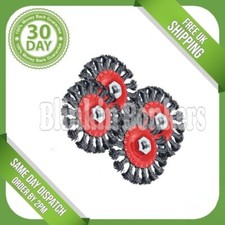 4" TWISTED KNOT WIRE WHEELS FLAT BRUSH FOR ANGLE GRINDER RUST REMOVE SCRUB CLEAN