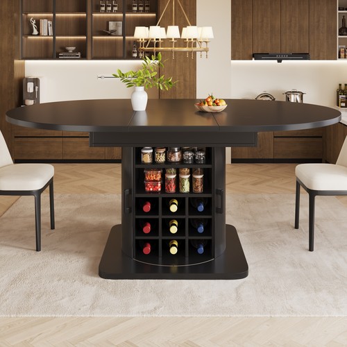 Round extendable kitchen - extendable, table