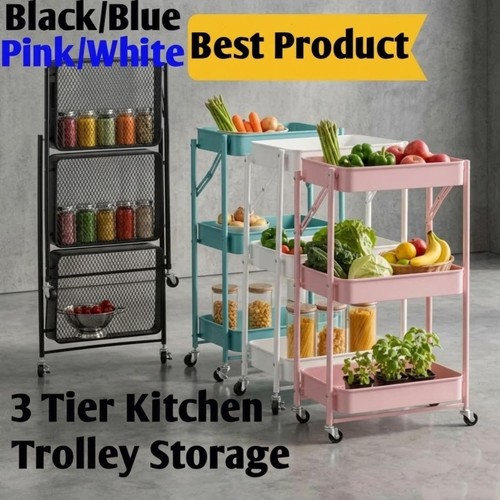 New 3tier shelf metal kitchen - shelf,