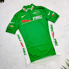 Vintage Nike Tour de France 1999 Cycling Jersey PMU 1/4 zip Green size Medium