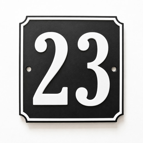 Personalised house number sign - house,