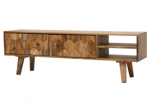 Hexagonal mango indian wood - indian, tv