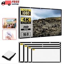 16:9 Foldable HD Projector Screen Outdoor Home Cinema Theater Projection 84/100"