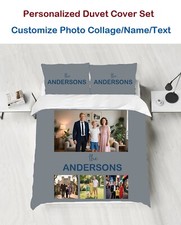 Personalised Duvet Cover Set Customised Family Wedding Photo Collage Name Gift