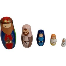 Hand-Painted Wooden Nativity