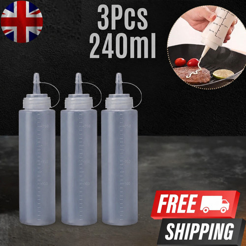 3pcs 240ml plastic clear - 240ml,