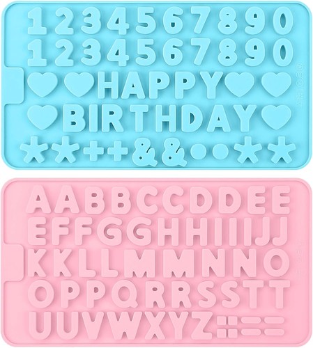 2pcs silicone letter - 2pcs,