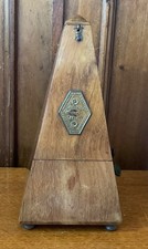 Antique French Maezel Metronome With Bell Mahogany 9" Tall Working