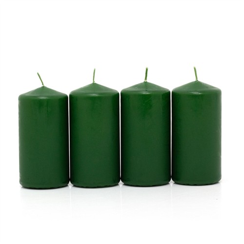 Set green pillar candles - of,