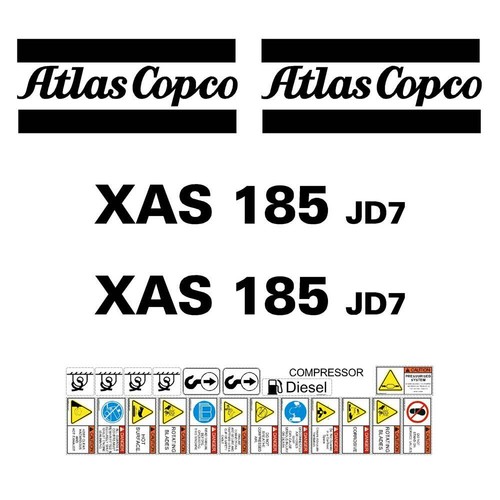 Atlas copco xas185 jd7 decals - jd7,