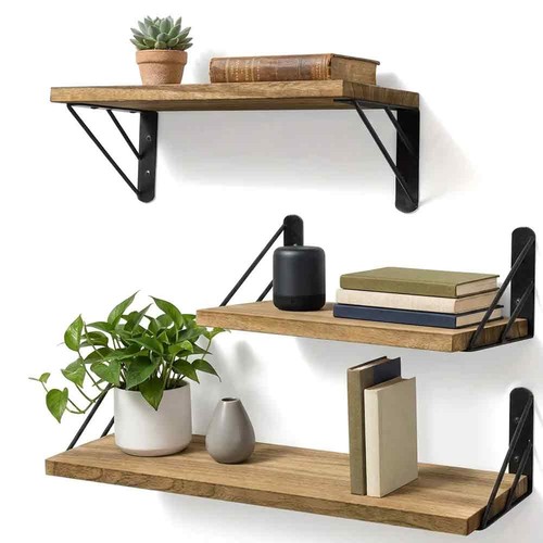 3piece rustic shelves floating - 3piece,