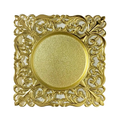 Square charger gold - square,