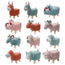 Animal Footstool Footstool Ottoman Portable Wooden Cute Shoes Changing Chair