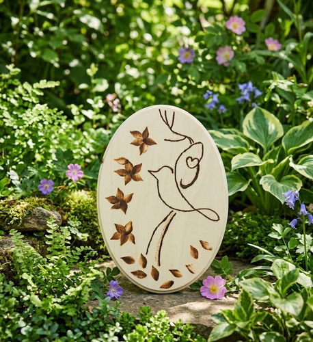 Rustic handcrafted wooden bird - wooden,