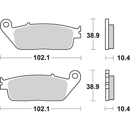 Pair brake pads sbs 181hf - brake,