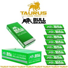 1000 x BULL BRAND Green Cut Corners Rolling PAPER Rizla Filter Cigarette Smoking