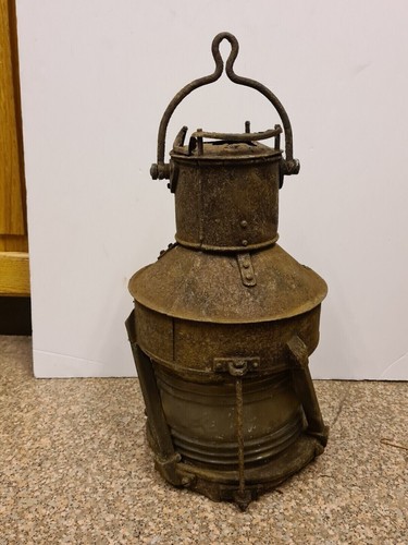 Vintage ship anchor lantern - anchor,