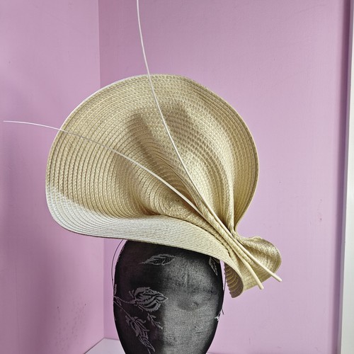 Cream ivory large straw - cream,