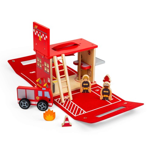 Bigjigs toys fire - station, on