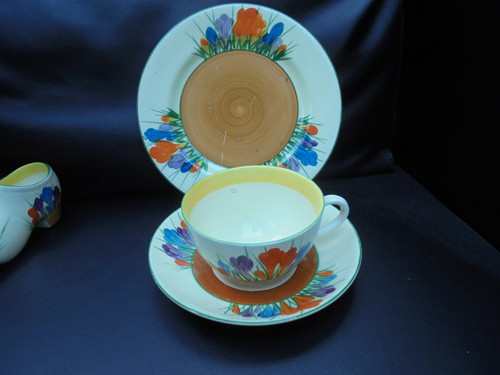 Clarice cliff trio autumn - a,