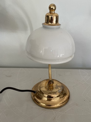 Shabby chic brass table - , lamp