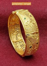 kapa Ethnic Bangles 22k Gold Plated Indian Jewelry Bollywood Bracelet set.