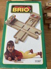 BRIO 33387 Buffer Stops Wooden in Original Box Made in Sweden