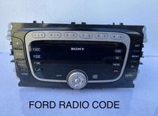 Ford Sony Radio Code 6000 6006 DAB 6 Disc CD Changer Serial V Stereo Unlock