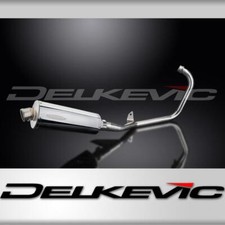 YAMAHA YBR125ED 2005-16 FULL EXHAUST SYSTEM 350mm STAINLESS OVAL BSAU SILENCER