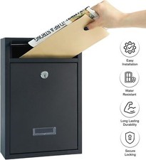 Black Large Letter Box Post