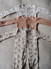 F&F Boys Teddy Bear Baby Grow