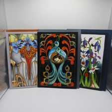 3 New Moorcroft Cards     Wild Meadow    Proud as Peacocks     Dasara